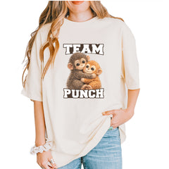 Team Punch Panchi-kun Monkey Vintage Soft Unisex T-shirt Ivory