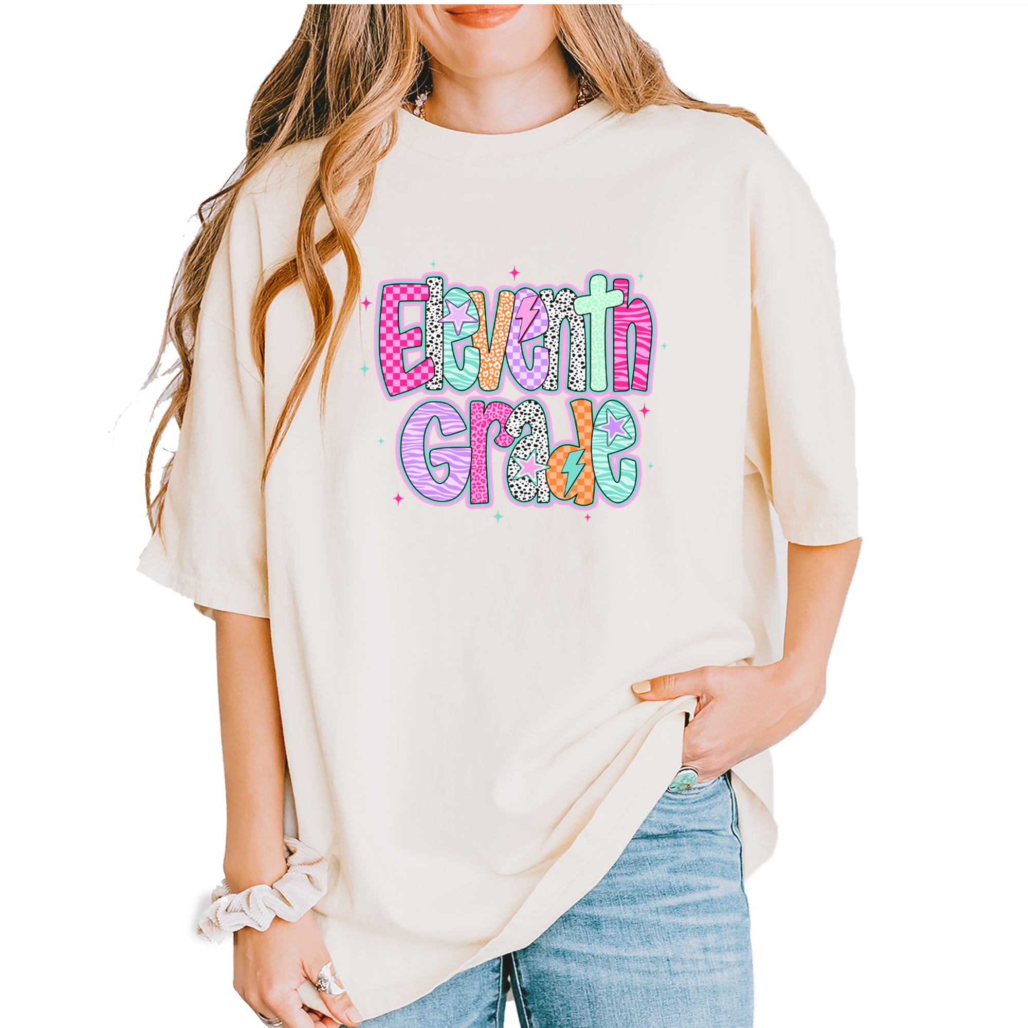Eleventh Grade Extra Colorful Back to School Vintage Soft Unisex T-shirt Ivory