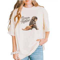 Punch Brave Together Stuffed Animal Vintage Soft Unisex T-shirt Ivory