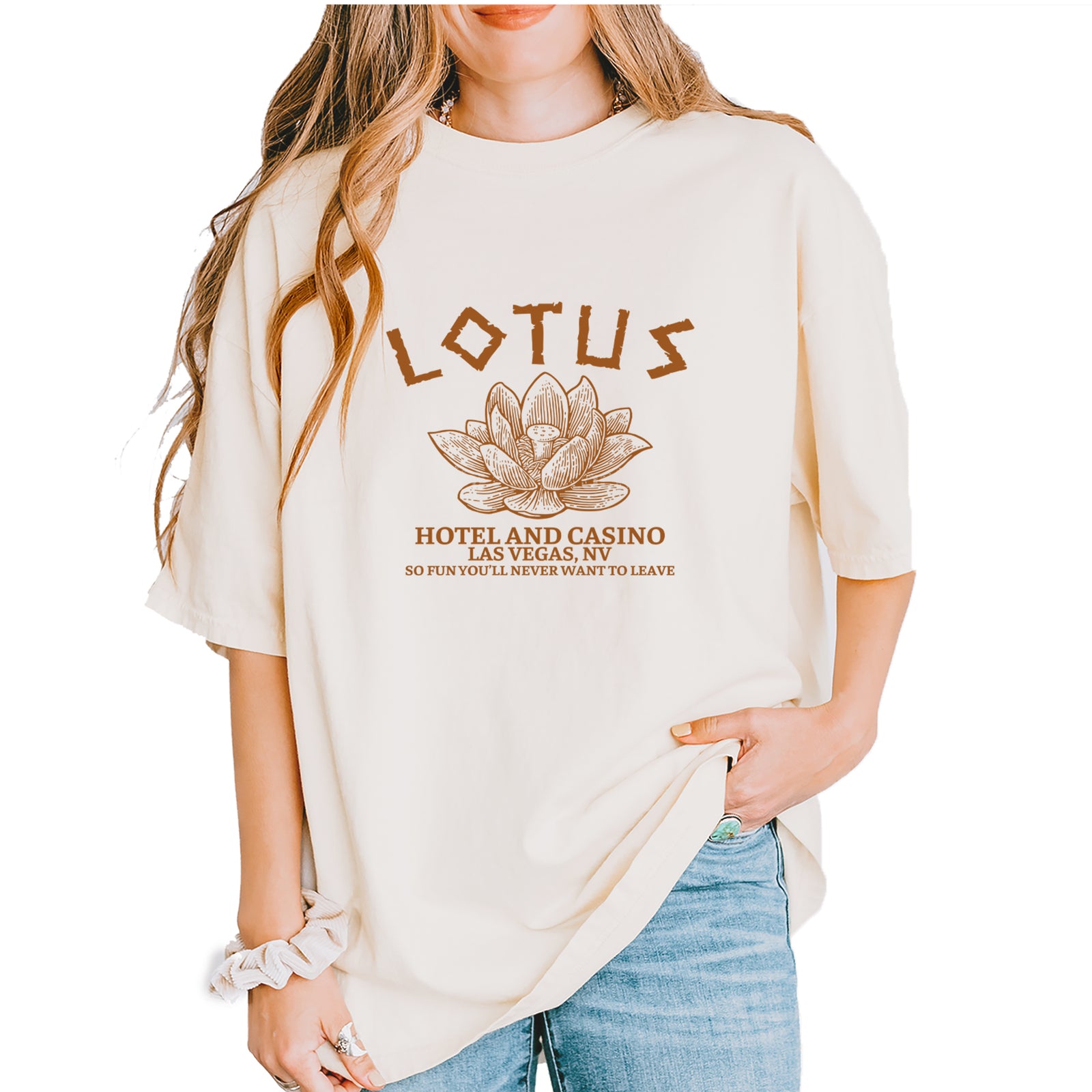 Lotus Hotel and Casino Vintage Soft Unisex T-shirt Ivory