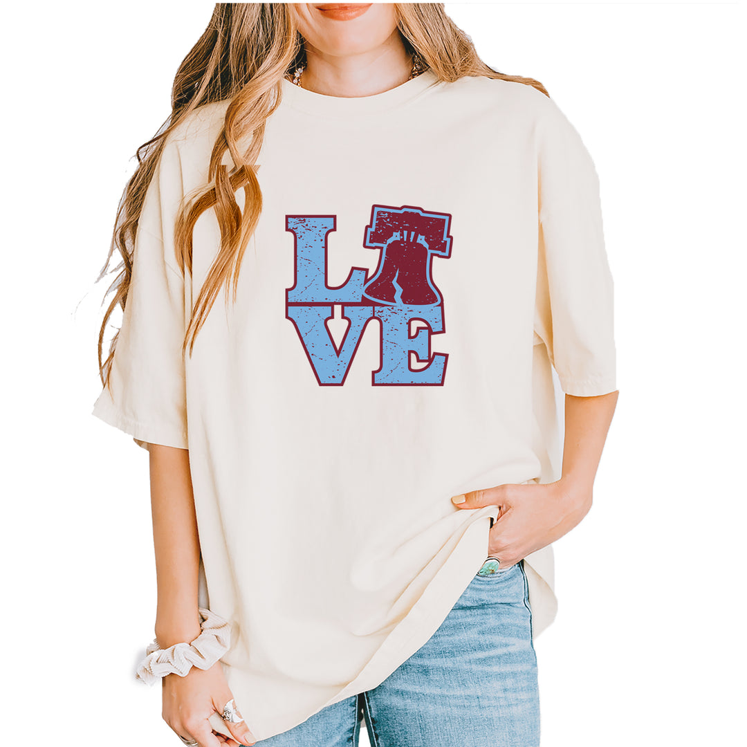 Love Philly Liberty Bell Vintage Soft Unisex T-shirt Ivory