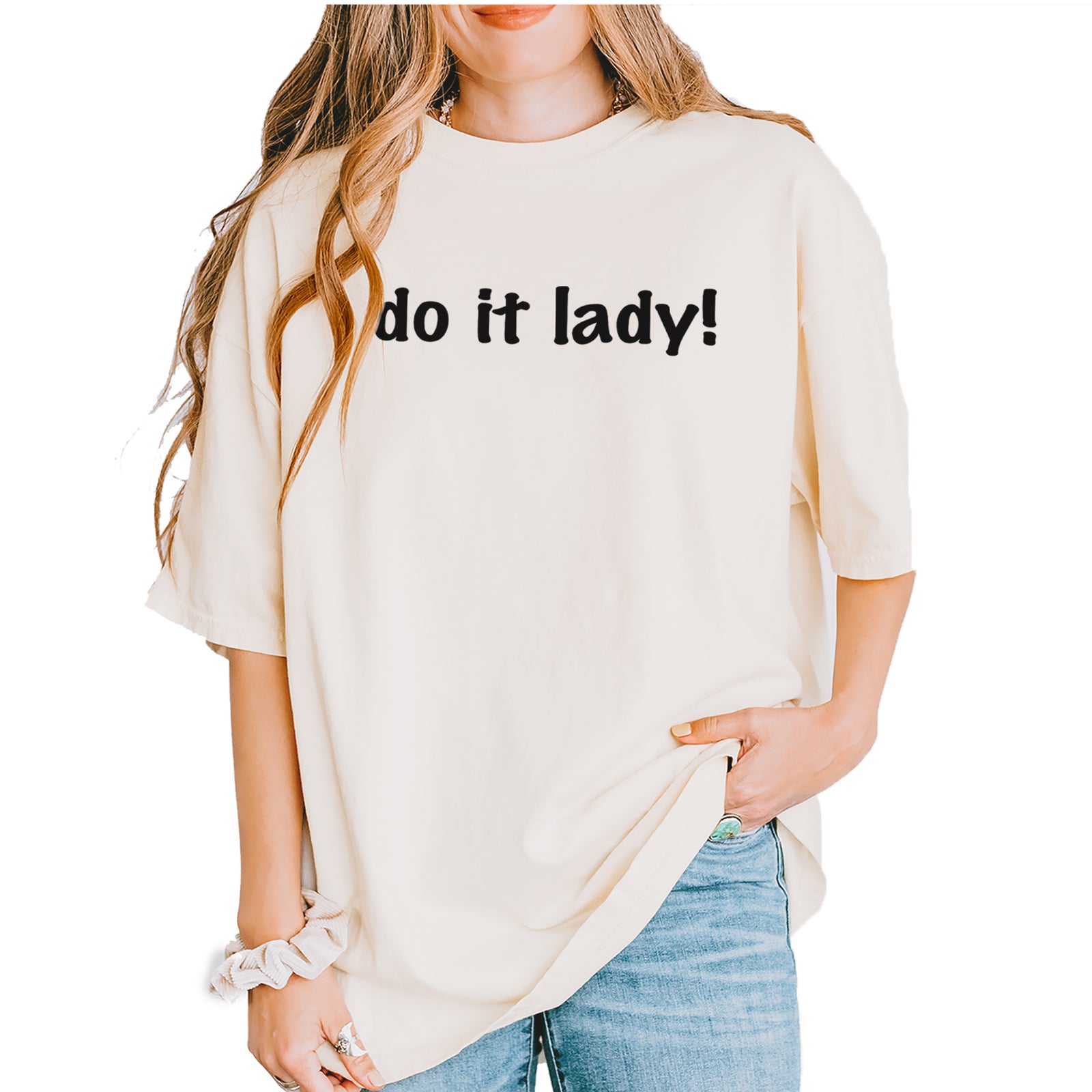 Do It Lady Viral Meme Vintage Soft Unisex T-shirt Ivory