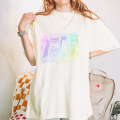 Spooky Season Cute Pastel Halloween Design Vintage Soft Unisex T-shirt 
