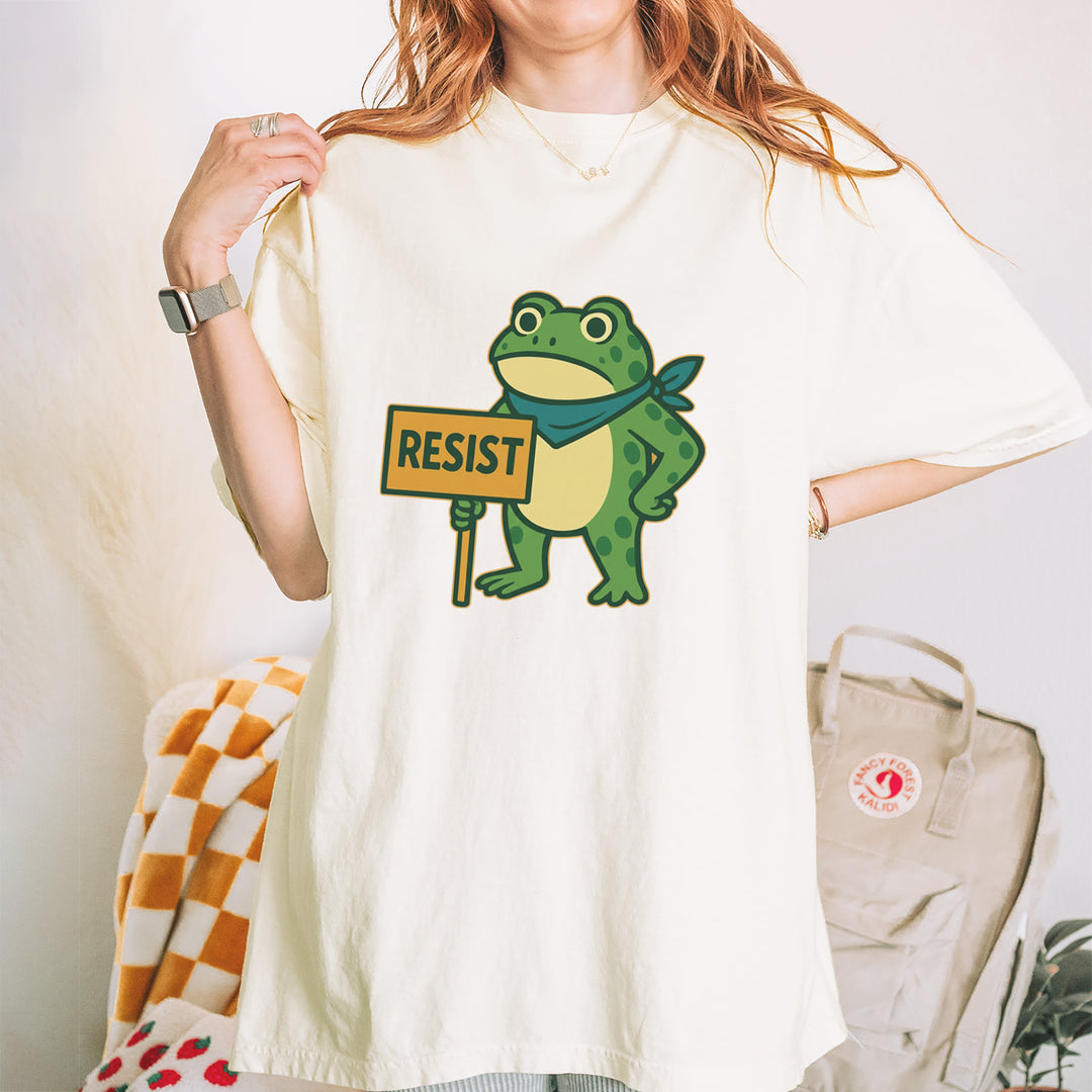 Sign Resist Meme Frog Protest Vintage Soft Unisex T-shirt 