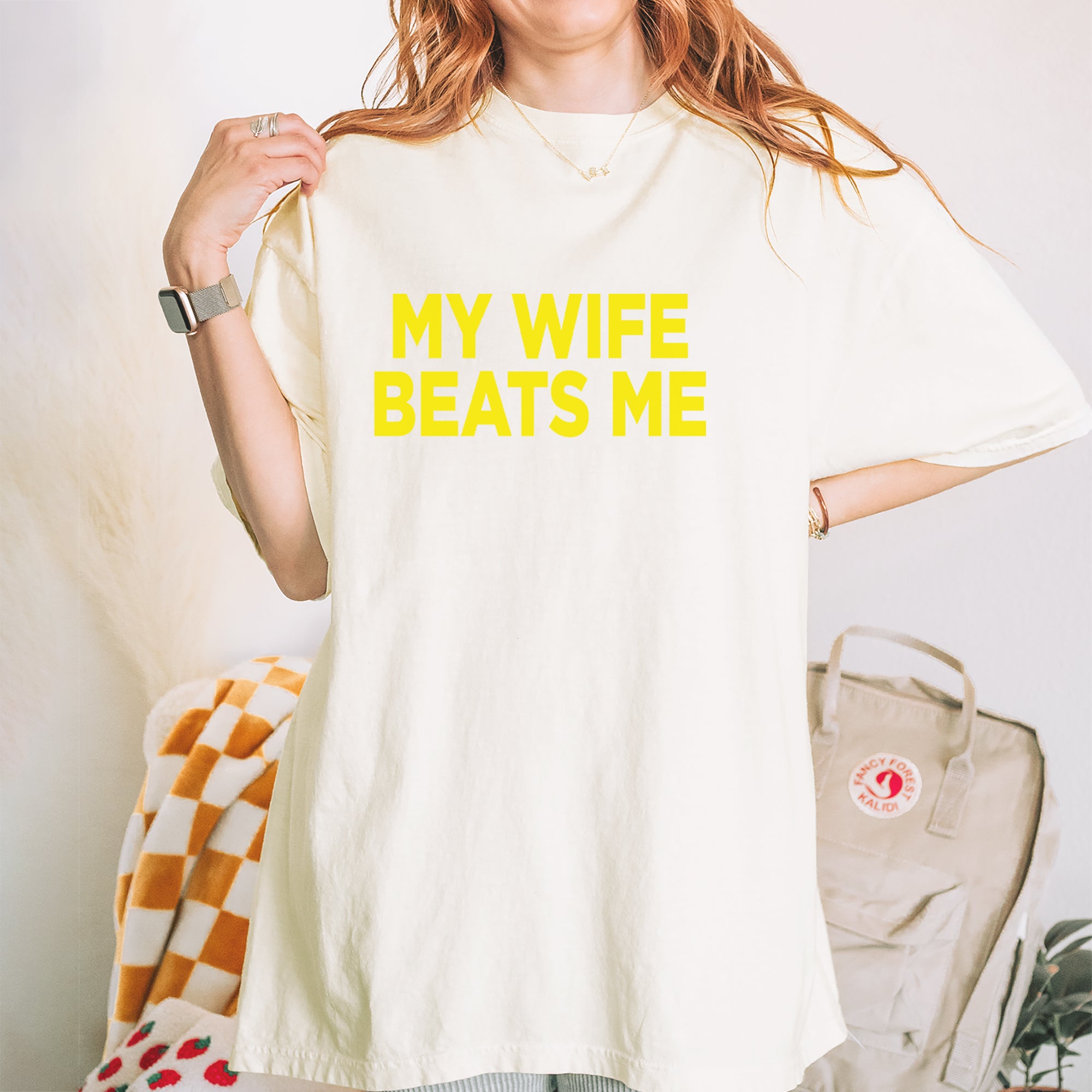 My Wife Beats Me Funny Vintage Soft Unisex T-shirt 