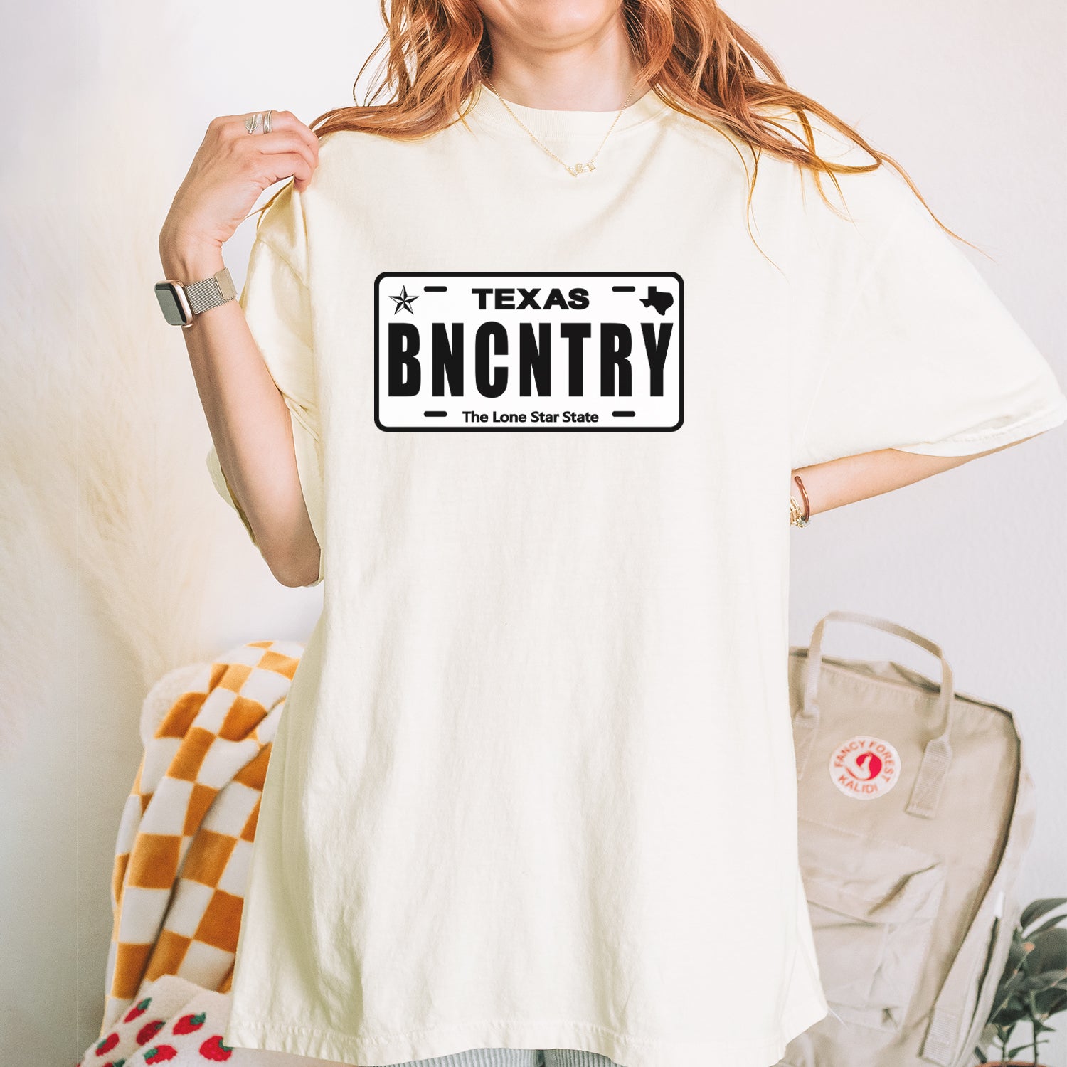 Texas License Plate BNCNTRY Vintage Soft Unisex T-shirt 