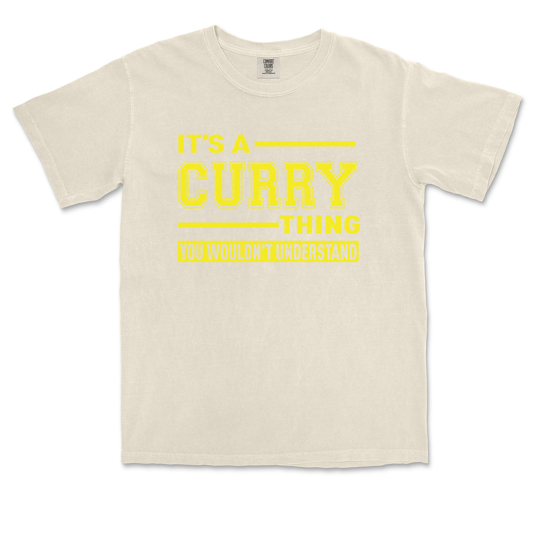 It's A Curry Thing, You Wouldn't Understand Basketball graphic on Garment-Dyed Heavyweight Unisex T-Shirt alternate view 8