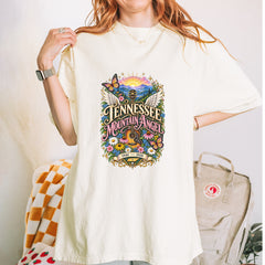 Tennessee Mountain Angel Wings Dolly Vintage Soft Unisex T-shirt 
