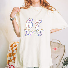 67 Hands Meme Viral Drill Vintage Soft Unisex T-shirt 