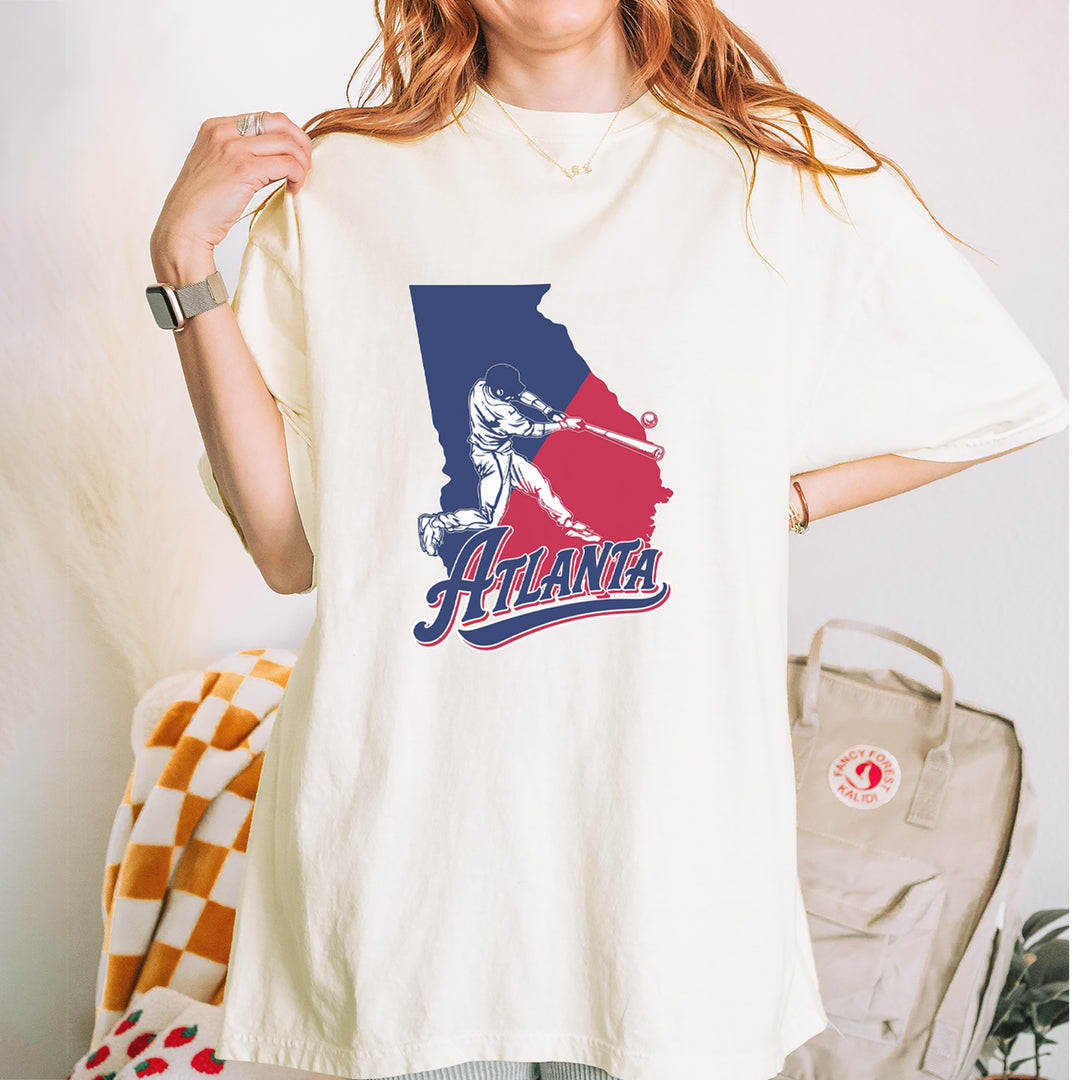 Atlanta Georgia Batter Up Vintage Soft Unisex T-shirt 
