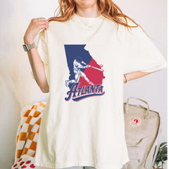 Atlanta Georgia Batter Up Vintage Soft Unisex T-shirt 