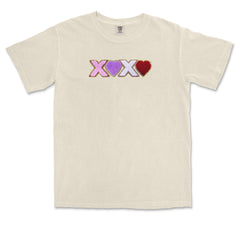 XOXO Chenille Patch Valentines Days Vintage Soft Unisex T-shirt 