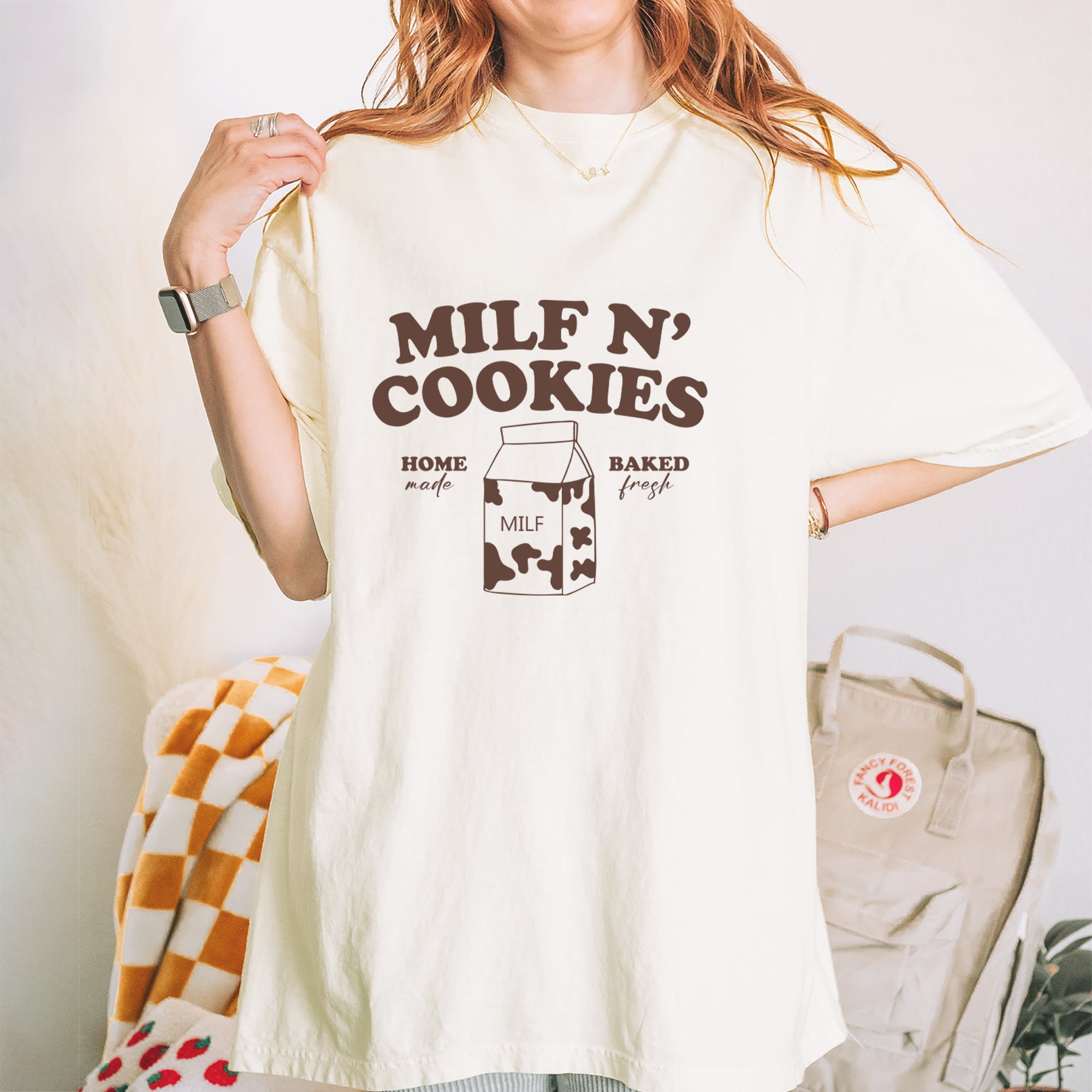 Milf And Cookies Vintage Soft Unisex T-shirt 