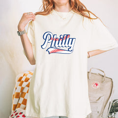 Philly Baseball Stitching Vintage Soft Unisex T-shirt 