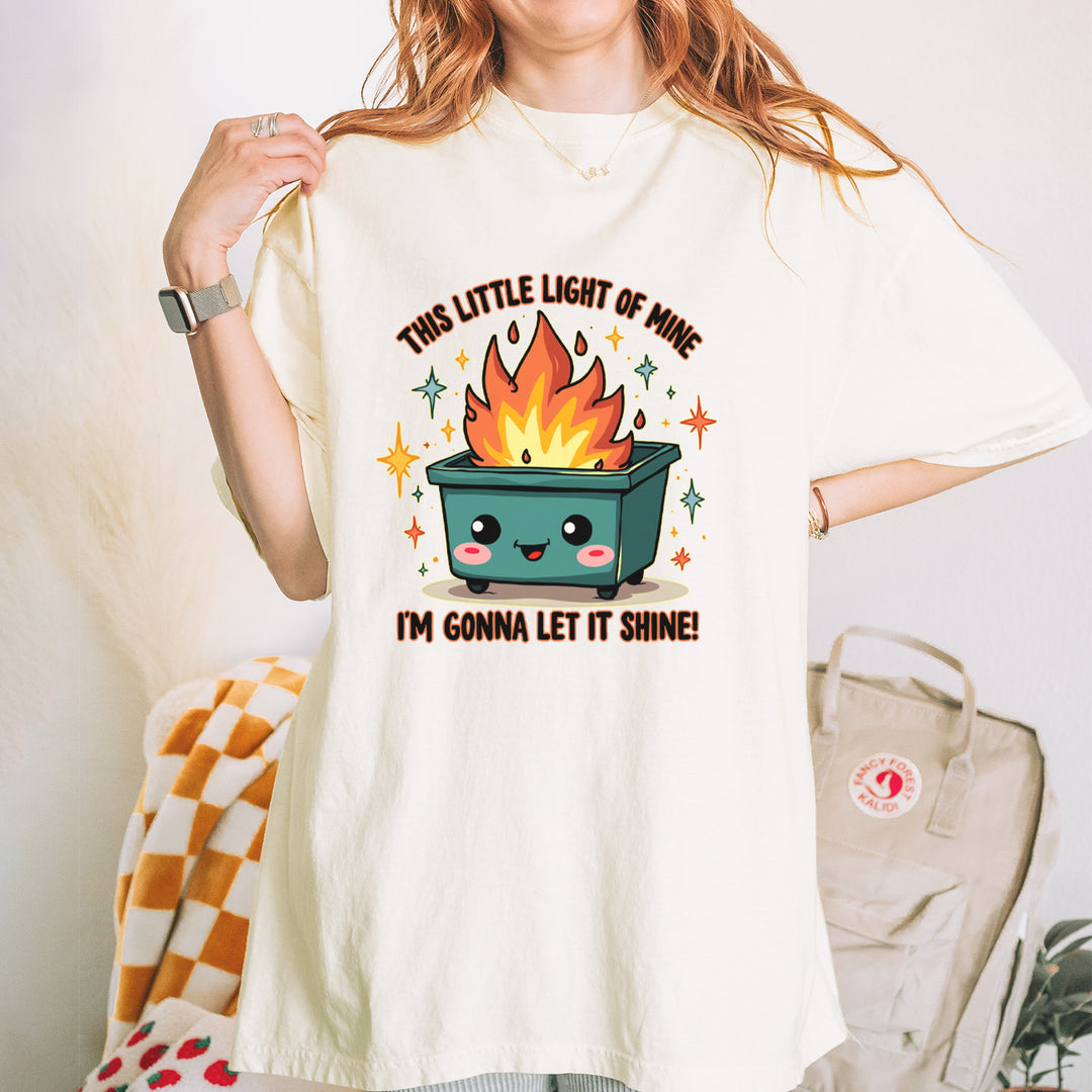 This Little Light of Mine Dumpster Fire Smile Face Vintage Soft Unisex T-shirt 