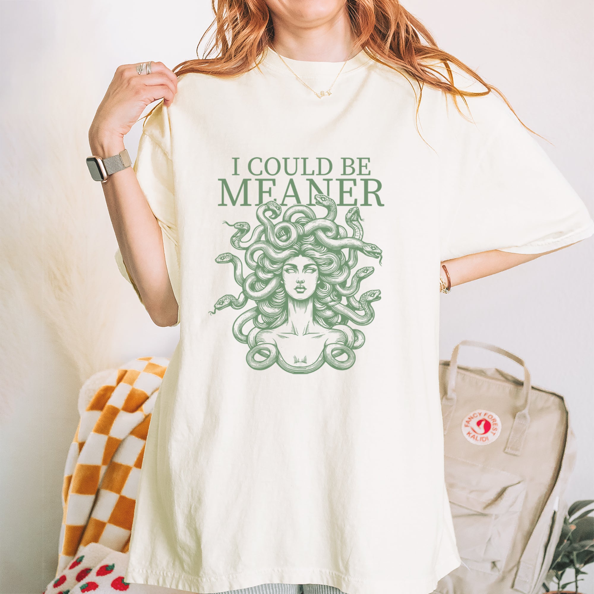 Medusa I Could Be Meaner Vintage Soft Unisex T-shirt 