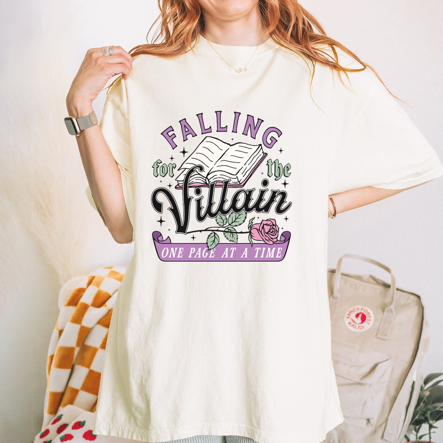 Falling For The Villain One Page At A Time Vintage Soft Unisex T-shirt 