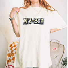 New York City 212 Area Code Skyline  Vintage Soft Unisex T-shirt 