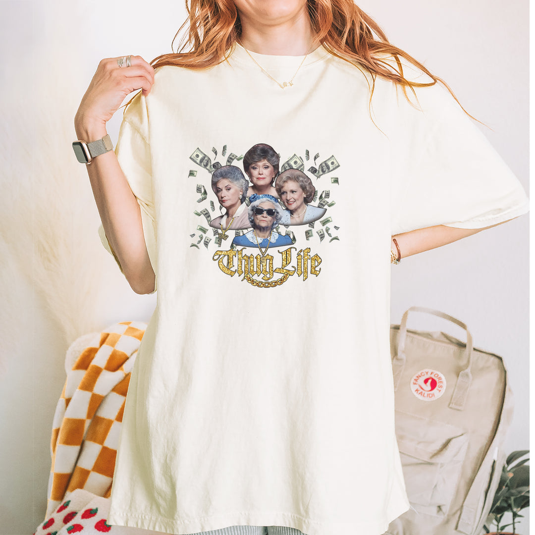 Golden Chain Thug Life Girls Vintage Soft Unisex T-shirt 