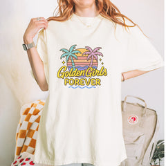 Golden Girls Forever Retro Sunset Vintage Soft Unisex T-shirt 