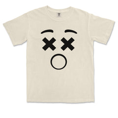 Emoticon XX Eyes Smile Face graphic on Garment-Dyed Heavyweight Unisex T-Shirt