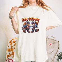 67 Lava Lightning Six Seven Meme Vintage Soft Unisex T-shirt 