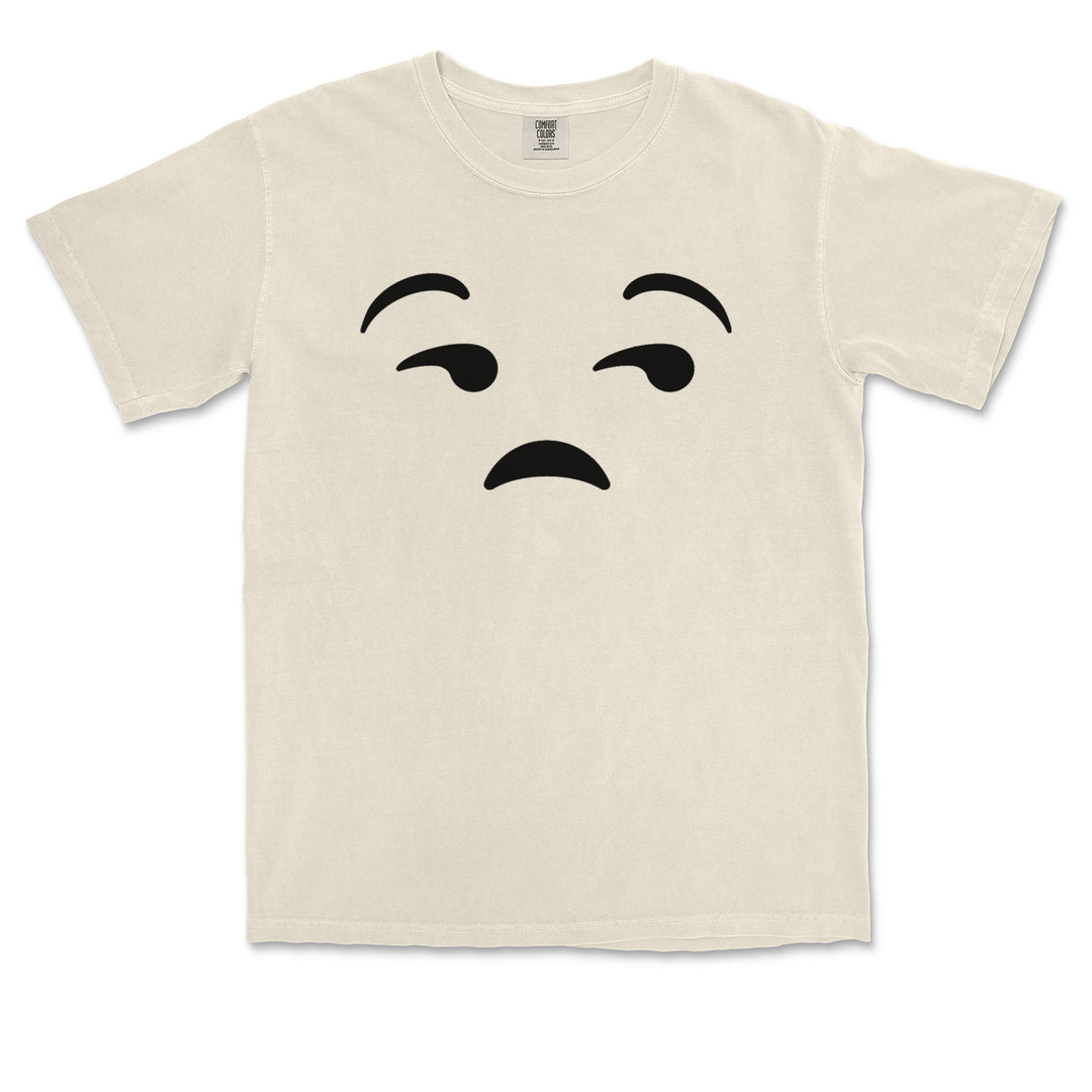 Emoticon Whatever Smile Face graphic on Garment-Dyed Heavyweight Unisex T-Shirt