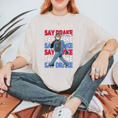 Say Drake Smiling Meme Mustard Vintage Soft Unisex T-shirt 