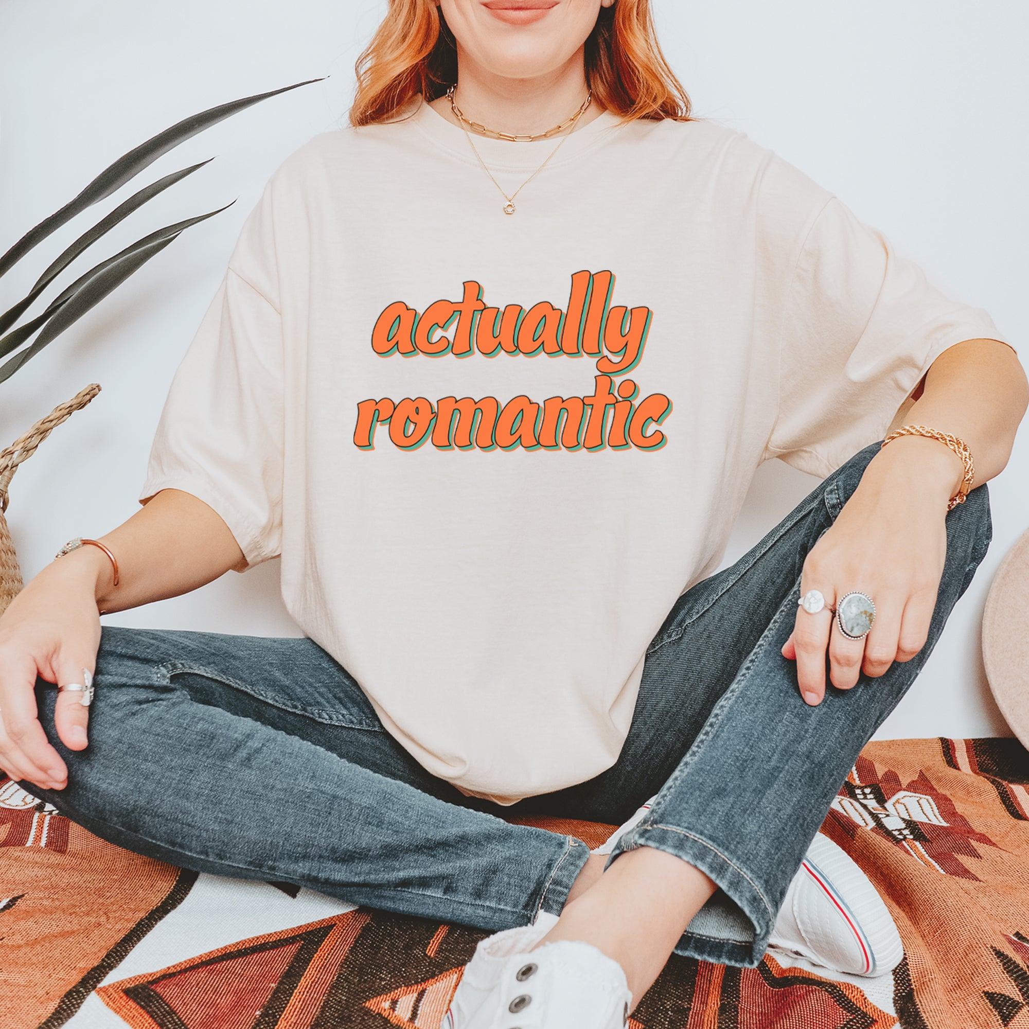 Actually Romantic Vintage Soft Unisex T-shirt 