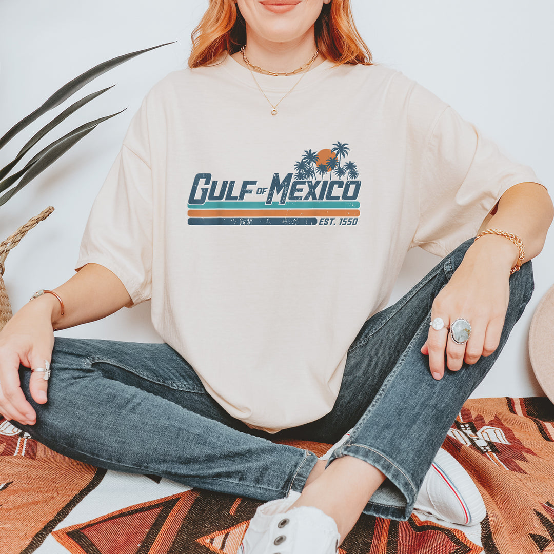 Gulf Of Mexico Established Year 1550 Vintage Soft Unisex T-shirt 