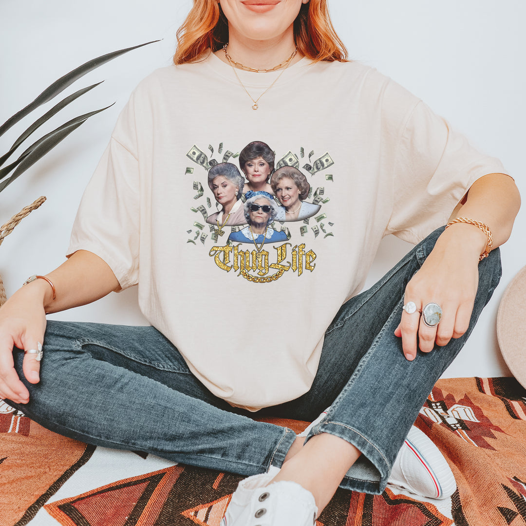 Golden Chain Thug Life Girls Vintage Soft Unisex T-shirt 