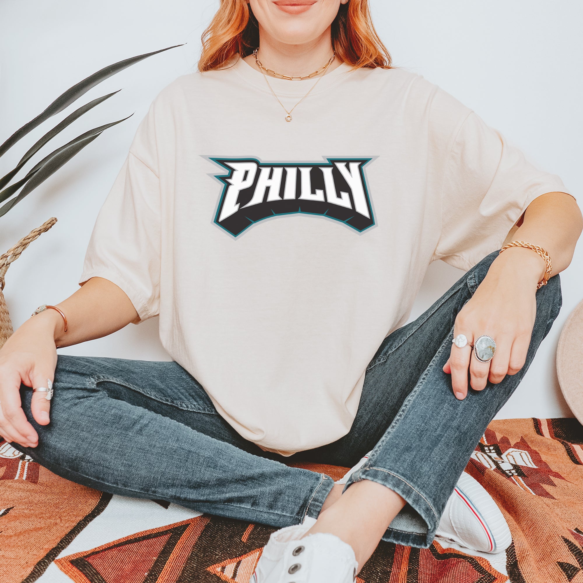 Philly Bold Block Throwback Vintage Soft Unisex T-shirt 