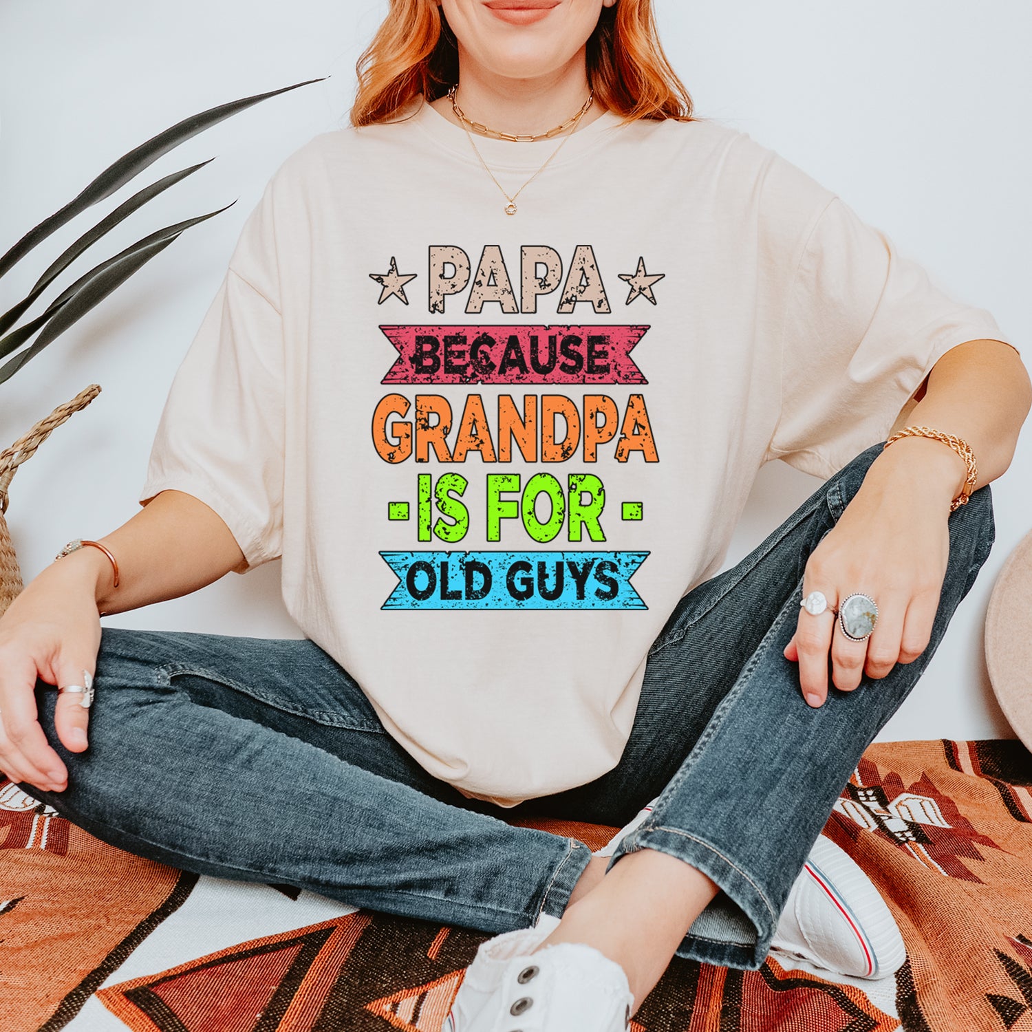 Papa Because Grandpa Is For Old Guys Vintage Soft Unisex T-shirt 