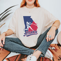 Atlanta Georgia Batter Up Vintage Soft Unisex T-shirt 