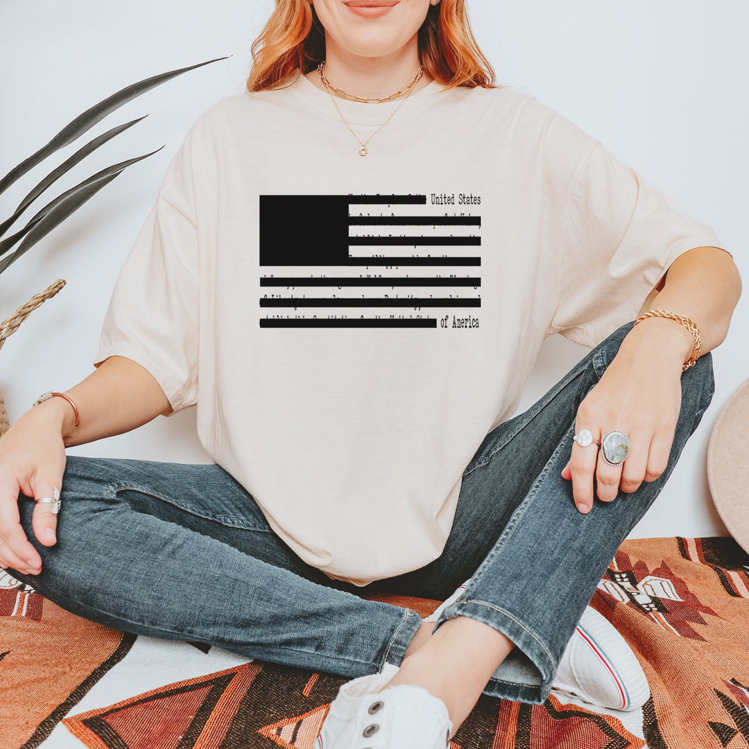 Redacted American Flag Vintage Soft Unisex T-shirt 