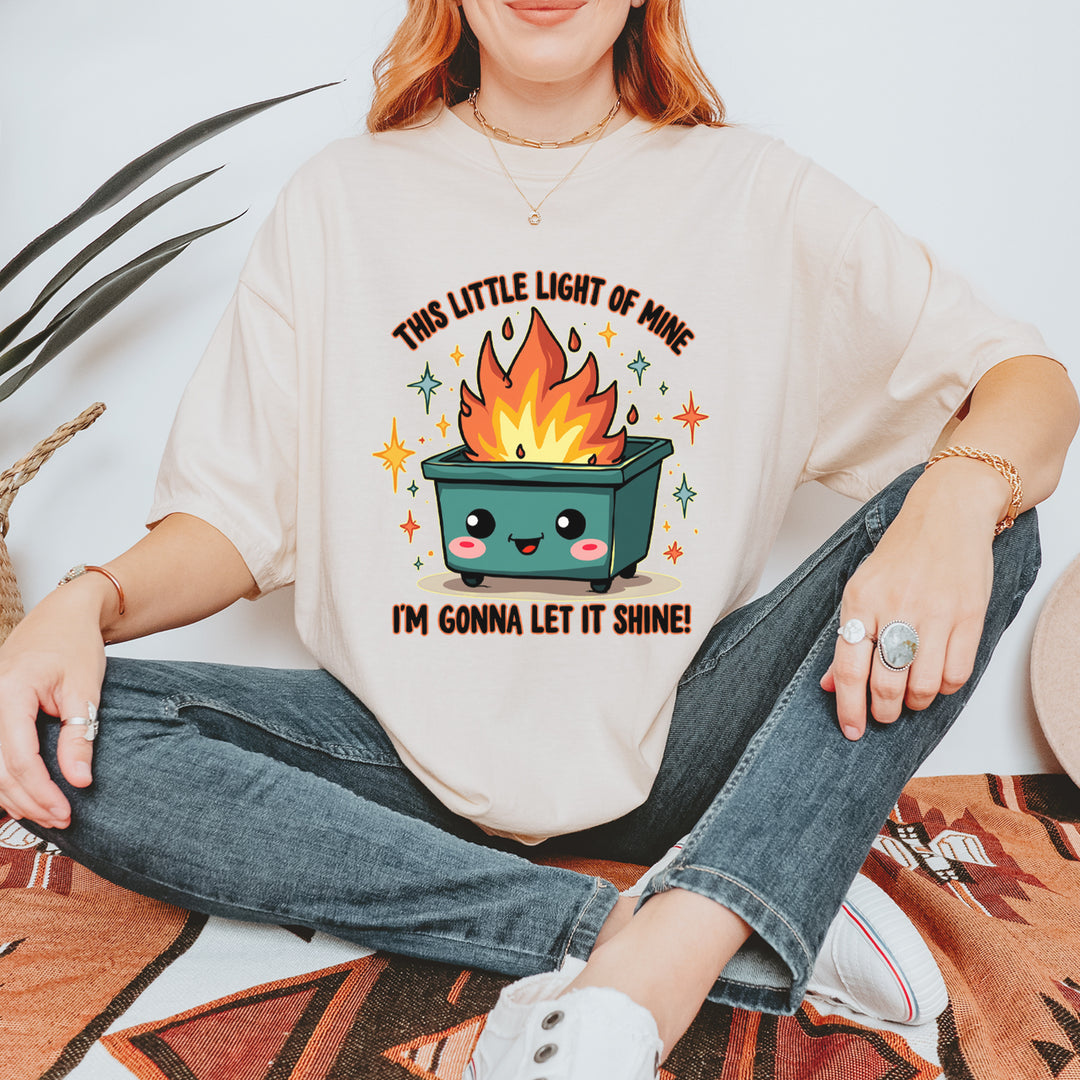 This Little Light of Mine Dumpster Fire Smile Face Vintage Soft Unisex T-shirt 