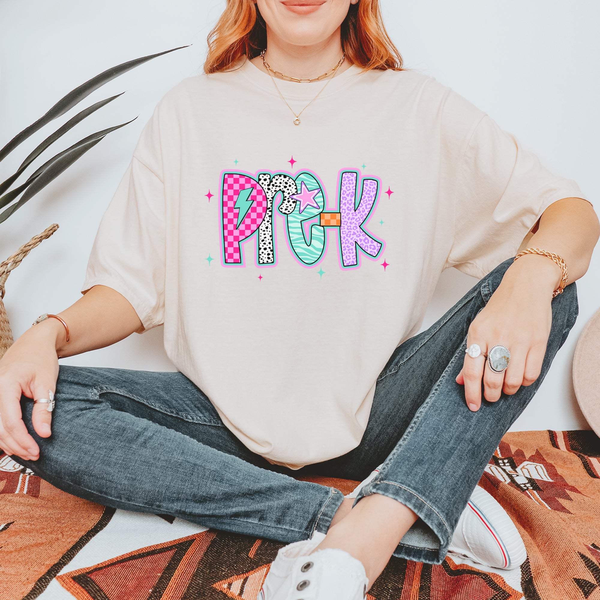 Pre-K Party Time Colorful Back to School Vintage Soft Unisex T-shirt 