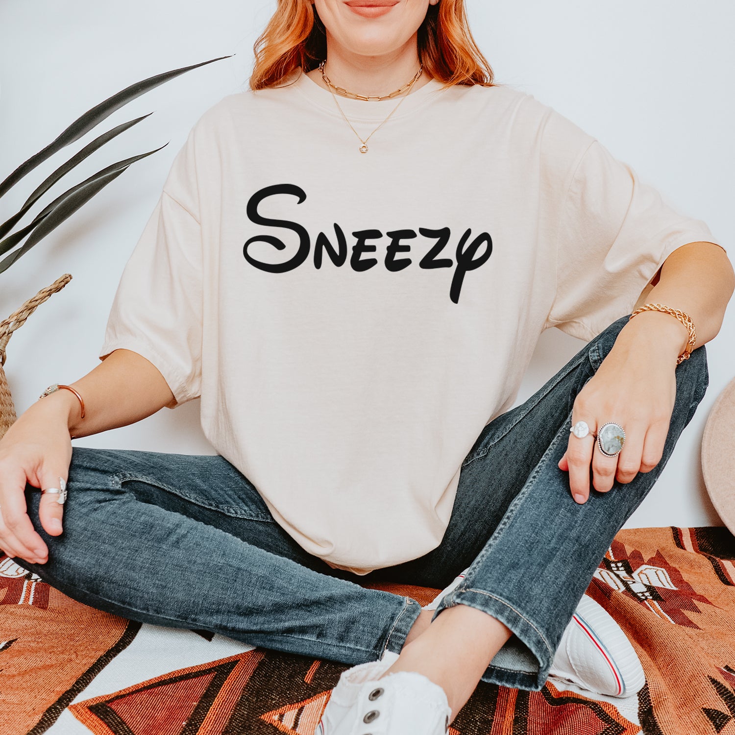 Sneezy - 7 Dwarfs Costume Vintage Soft Unisex T-shirt
