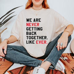 We Are Never Getting Back Together TTPD Eras Outfit Vintage Soft Unisex T-shirt