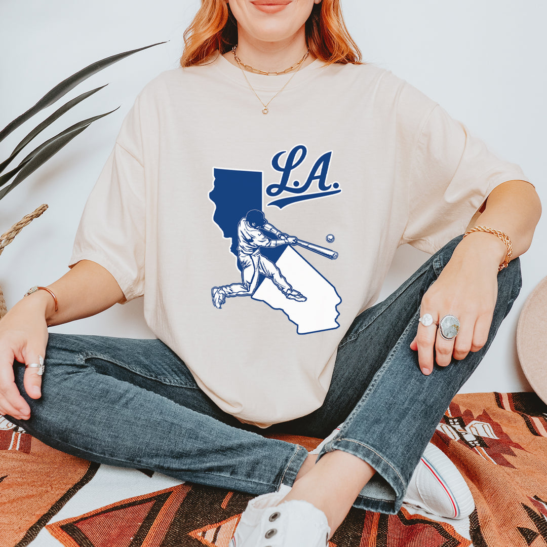 Los Angeles Baseball Batter Up Vintage Soft Unisex T-shirt 