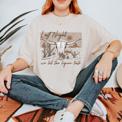 Last Night We Let The Liquor Talk Country Music Western Vintage Soft Unisex T-shirt 
