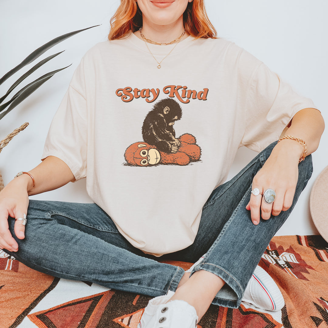 Punch Stay Kind Macaque Vintage Soft Unisex T-shirt 