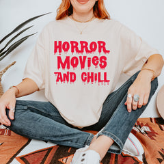 Horror Movies and Chill Vintage Soft Unisex T-shirt 