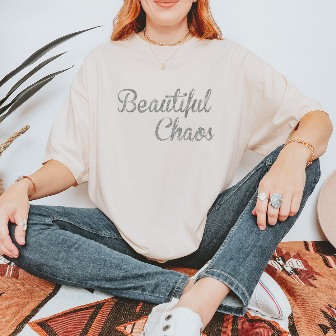 Beautiful Chaos Glitter Music Festival Vintage Soft Unisex T-shirt 
