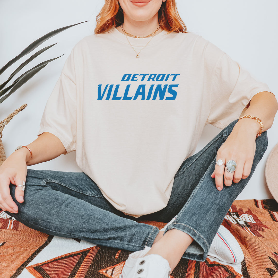 Detroit Villains Grit Football Vintage Soft Unisex T-shirt 