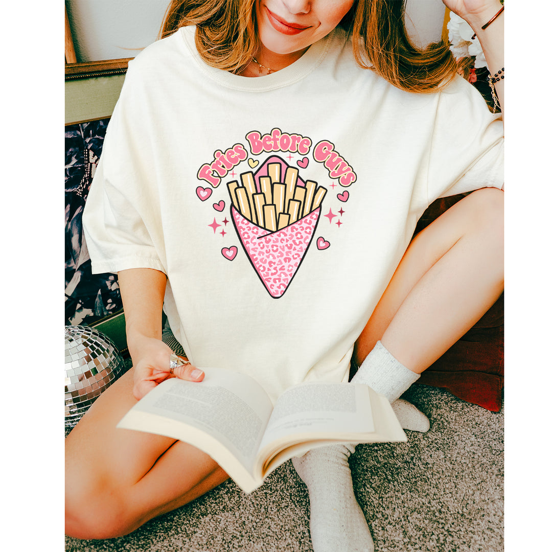 Fries Before Guys Vintage Soft Unisex T-shirt 