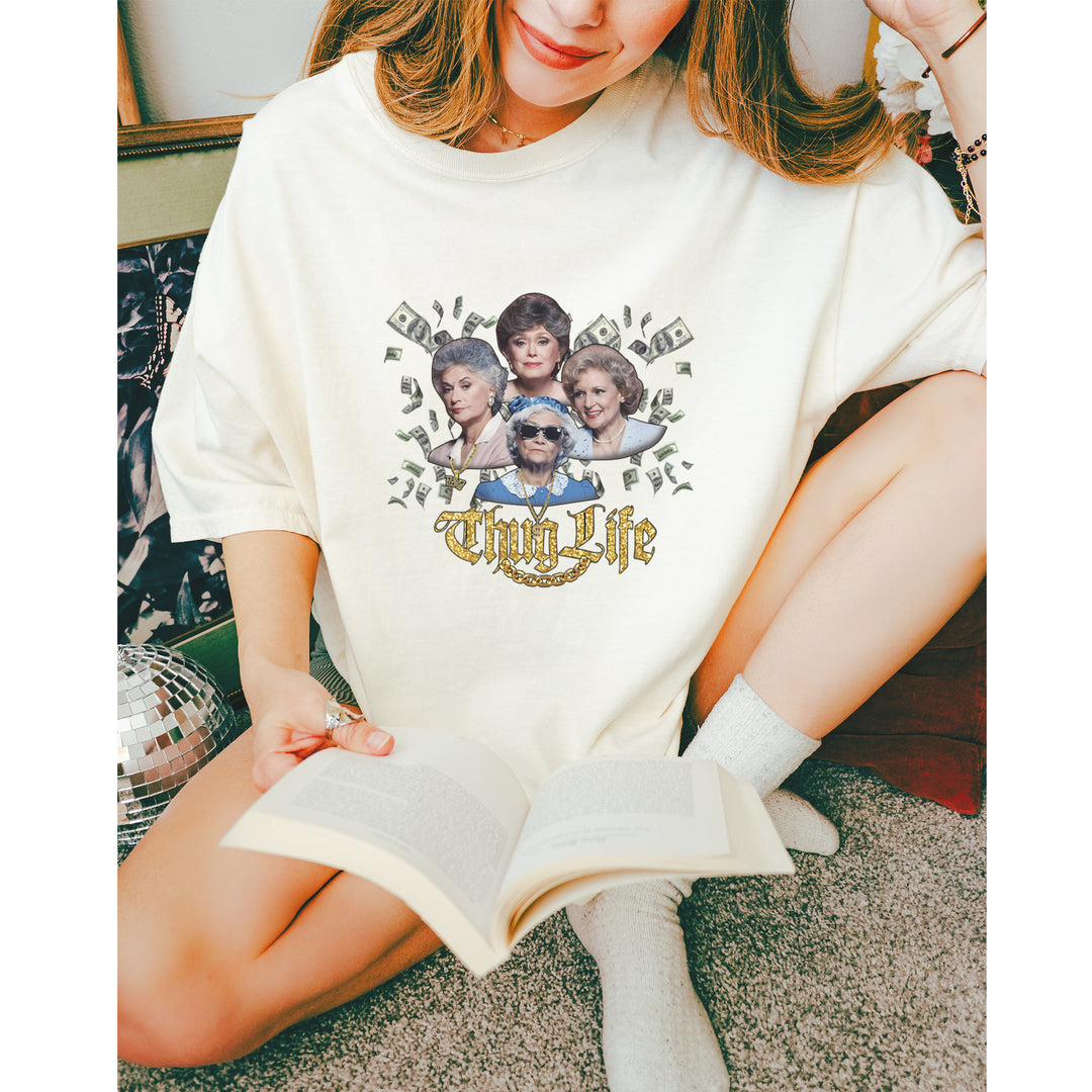 Golden Chain Thug Life Girls Vintage Soft Unisex T-shirt 