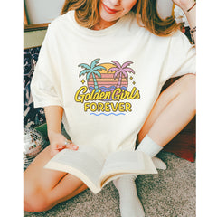 Golden Girls Forever Retro Sunset Vintage Soft Unisex T-shirt 