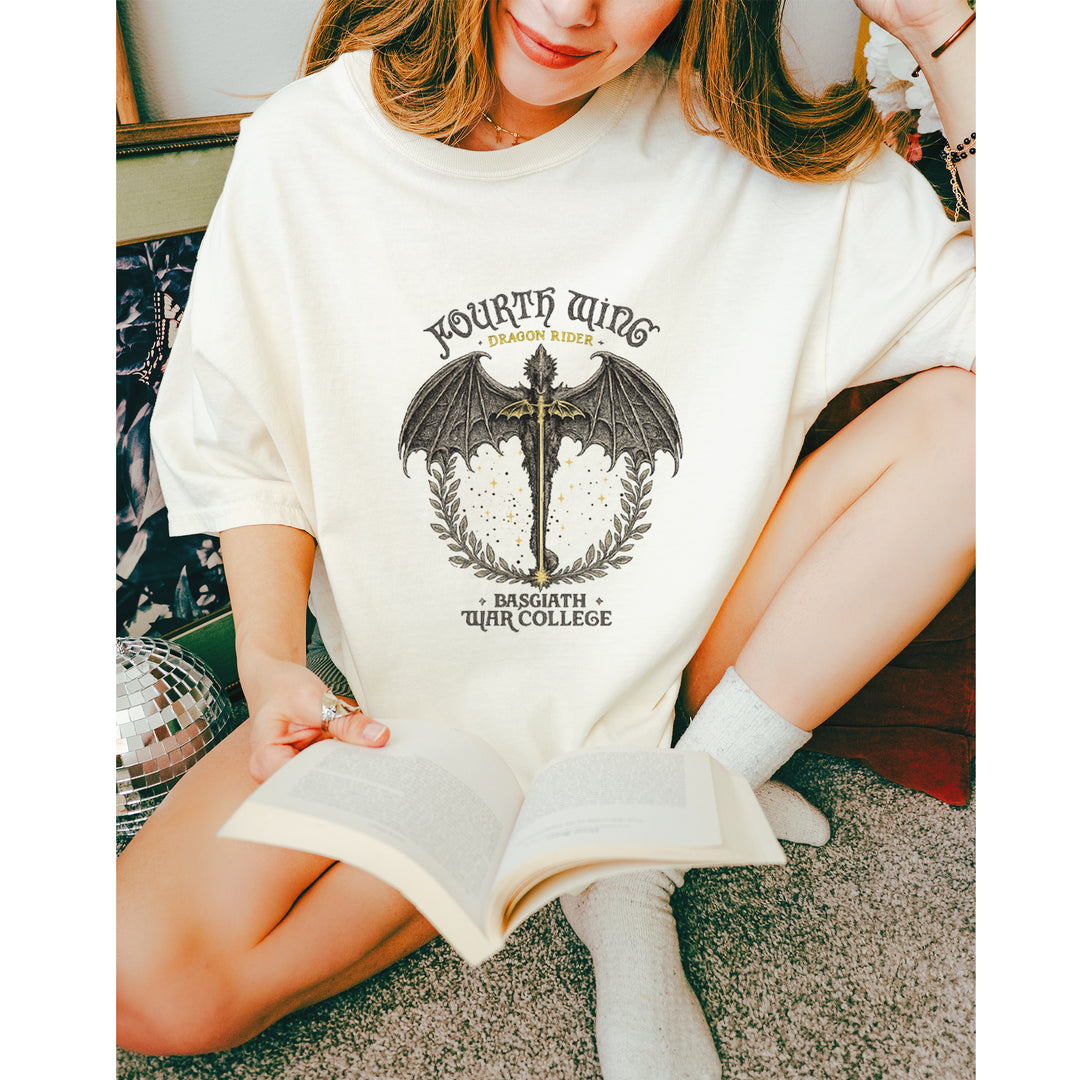 Fourth Wing Dragon Rider Vintage Basgiath War College Vintage Soft Unisex T-shirt 