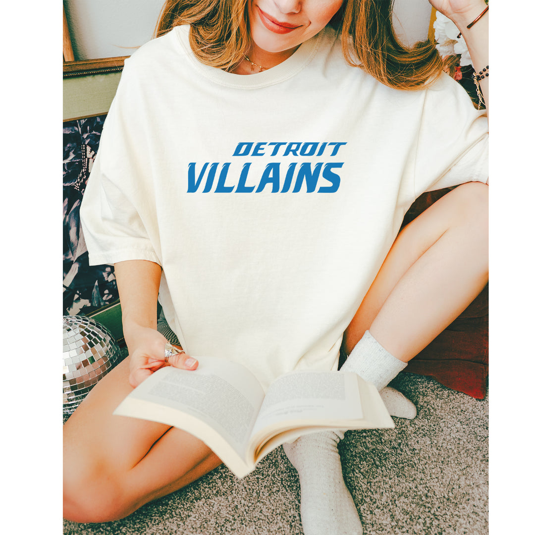 Detroit Villains Grit Football Vintage Soft Unisex T-shirt 
